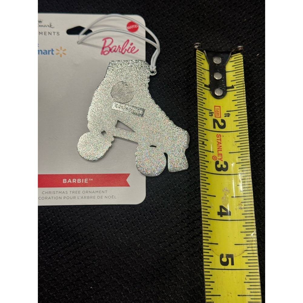 Hallmark Barbie Pink Roller Skate Metal Christmas Ornament NWT Exclusive - Picture 4 of 4